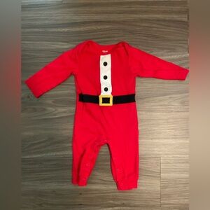 Carter's Baby Red Santa long sleeve Romper size 6 months